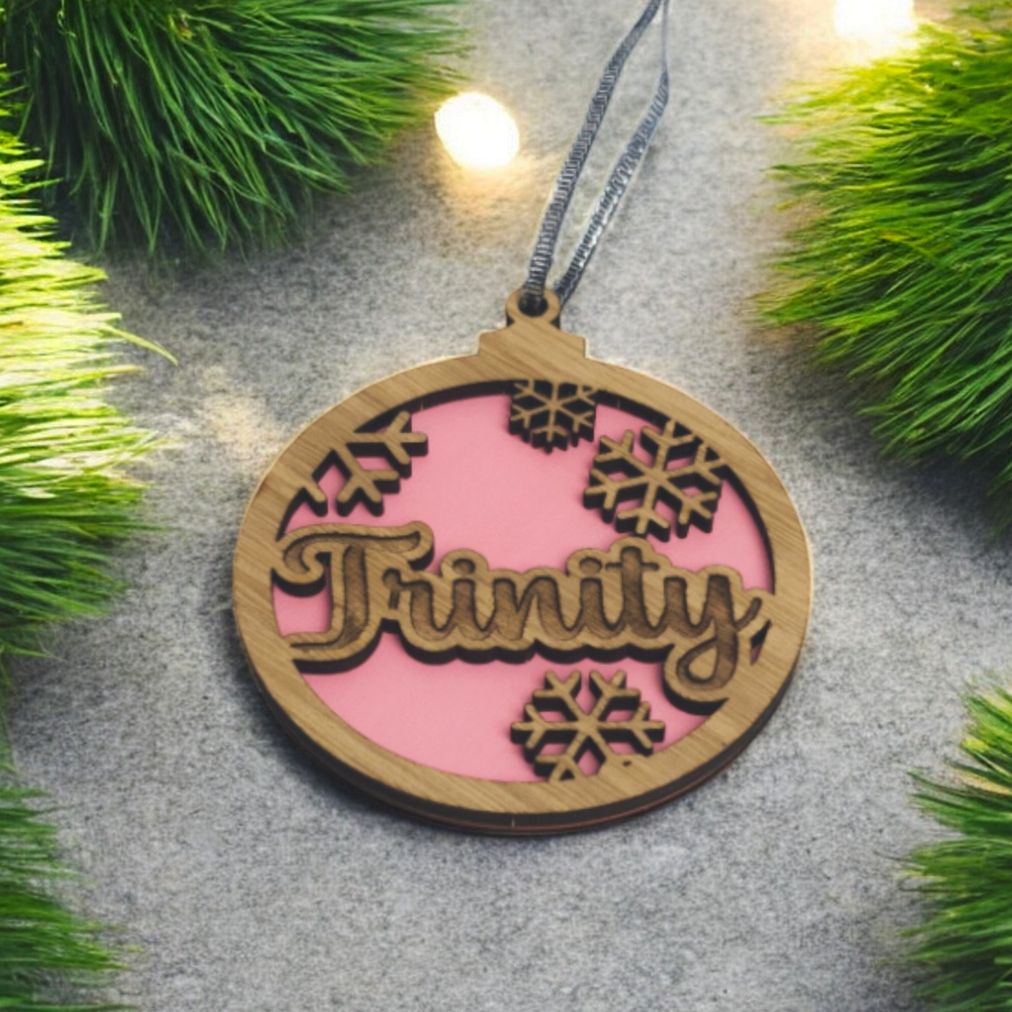 Snowflake Bauble | Christmas Decoration | Personalised | Tree Décor | Wooden