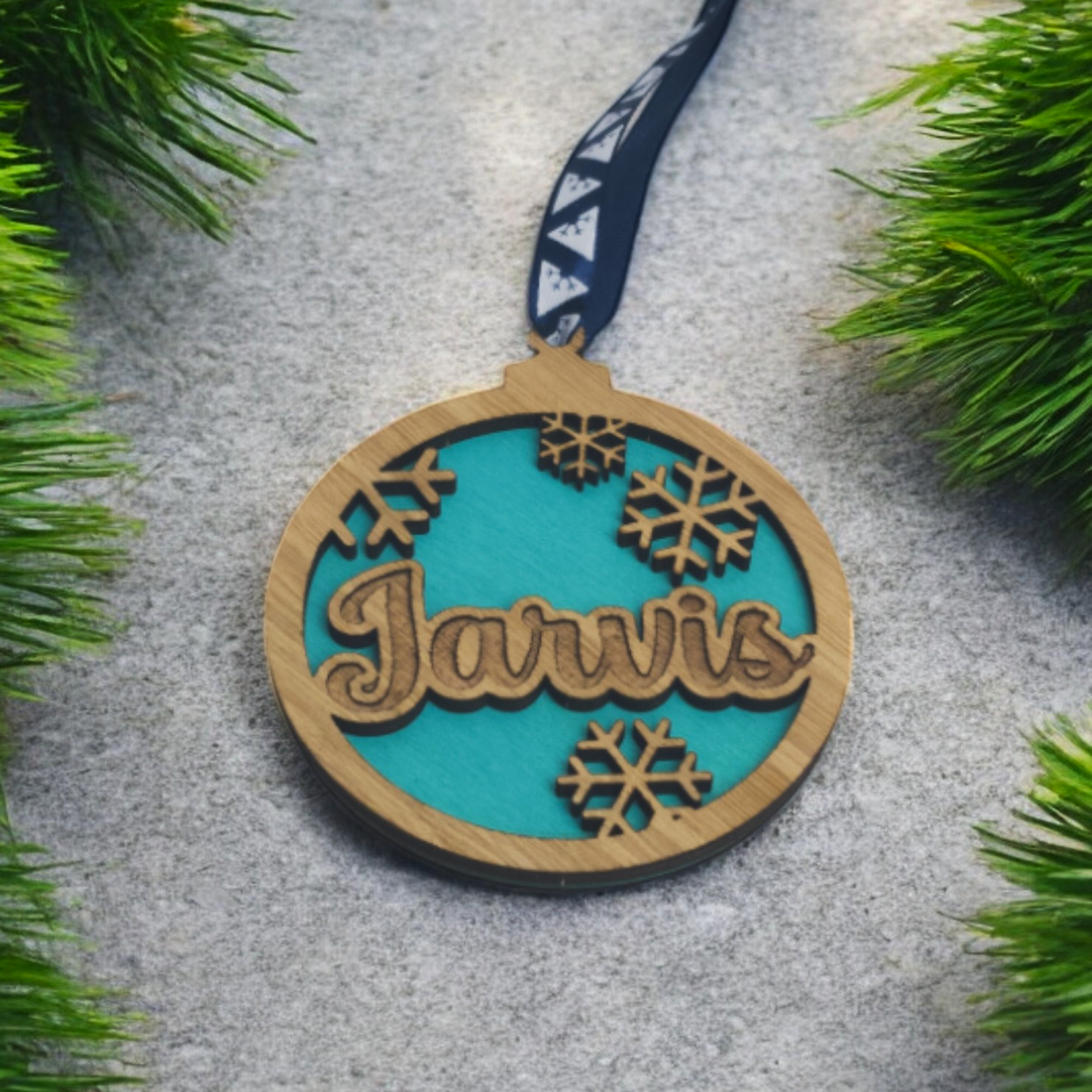 Snowflake Bauble | Christmas Decoration | Personalised | Tree Décor | Wooden