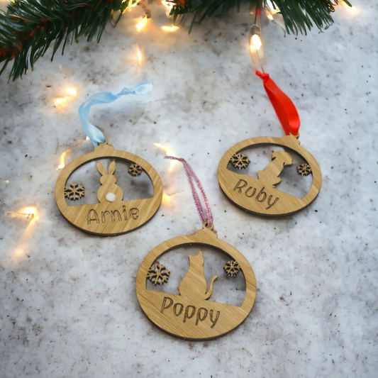 Pet Christmas Bauble | Bunny | Cat | Dog | Personalised Bauble | Christmas Tree