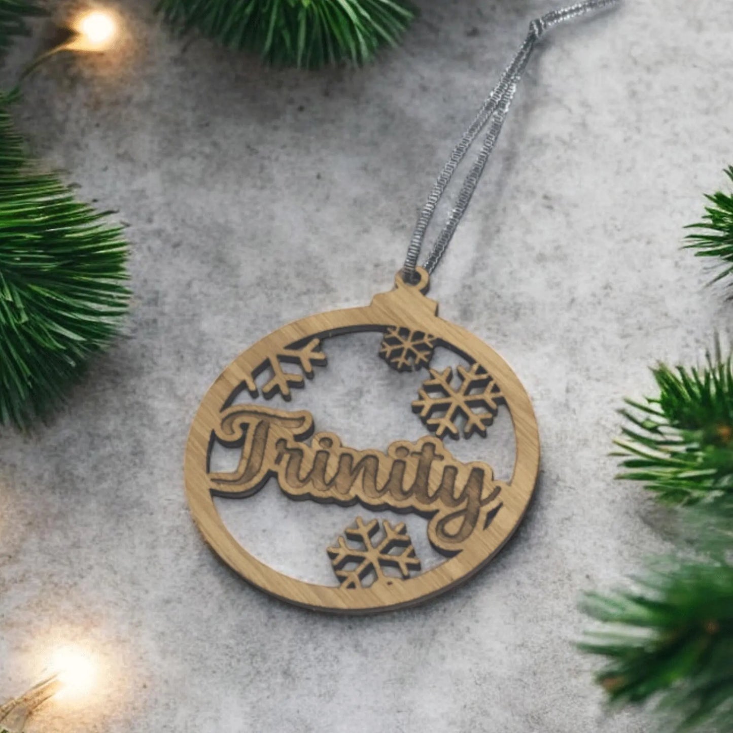 Snowflake Bauble | Christmas Decoration | Personalised | Tree Décor | Wooden