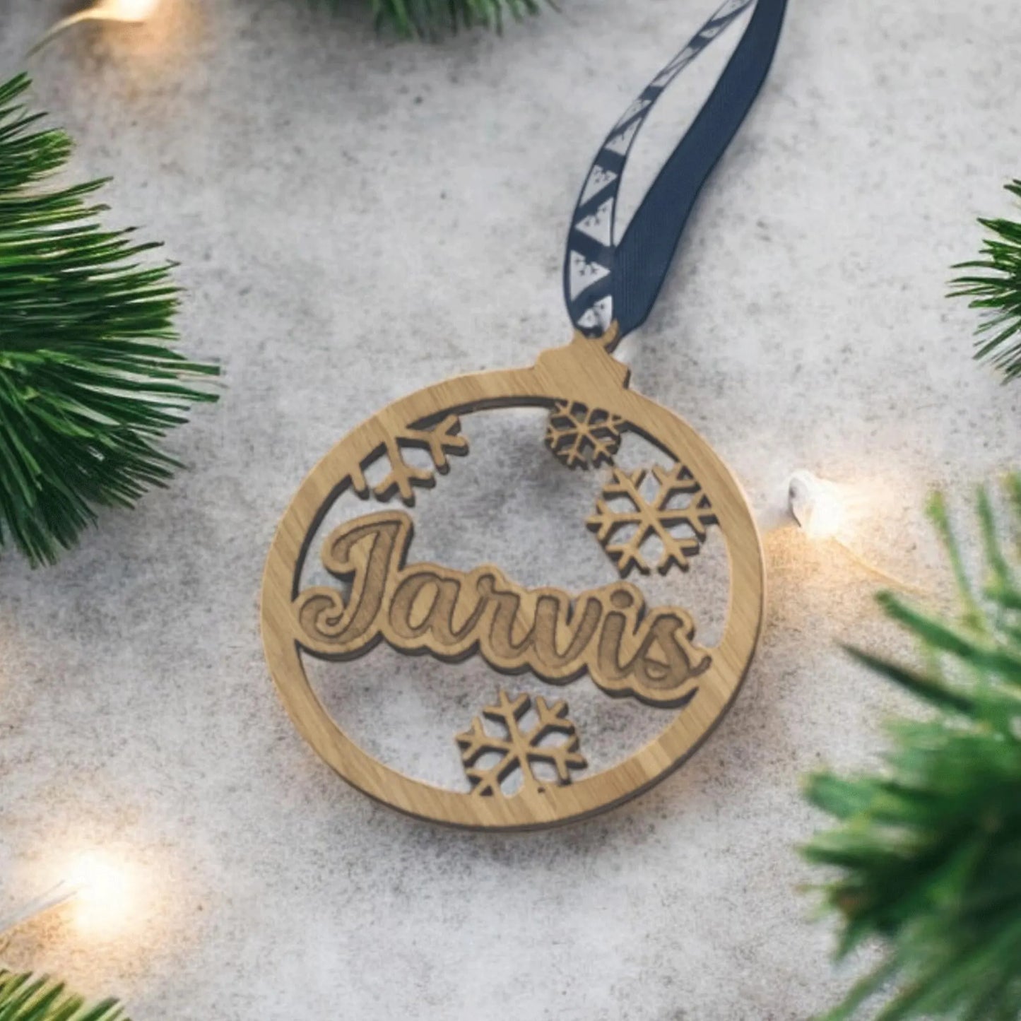 Snowflake Bauble | Christmas Decoration | Personalised | Tree Décor | Wooden